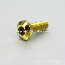 Manufacturer Quality Products Anodized Gold Titanium Bolt M5 X 16